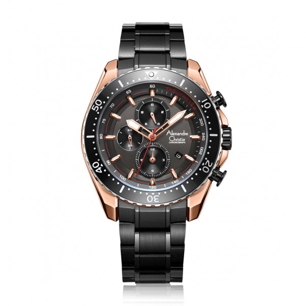 Alexandre Christie AC 6503 Rosegold Black MCBBRBA